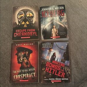 Scholastic Coffee Table Books Set - Red, Black, Gray Covers